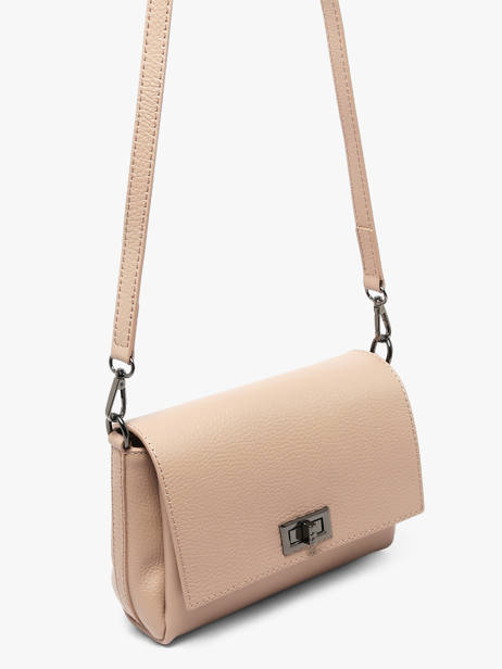 Cross Body Tas Caviar Leder Milano Beige caviar CA24061 ander zicht 2