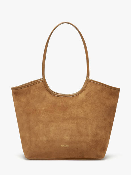 Schoudertas Milan Suède Leder Nat et nin Bruin vintage MILAN