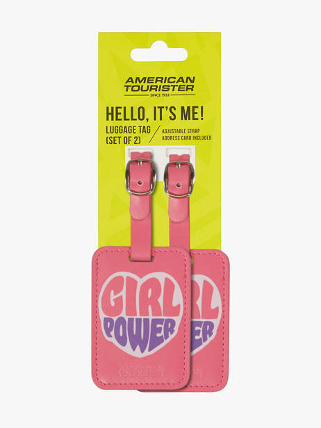 Adreslabel American tourister Roze american tourist.ta 160234 ander zicht 3