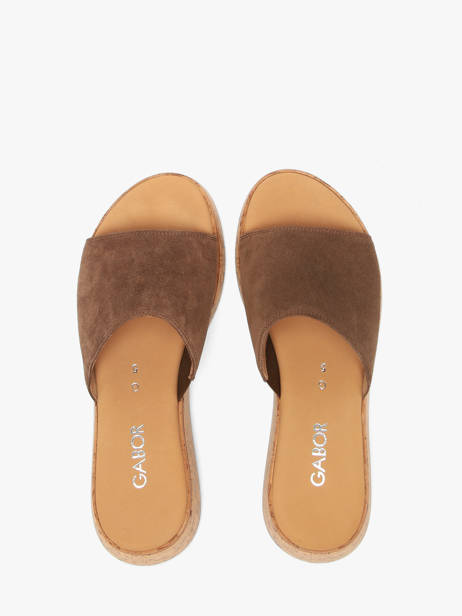 Slippers Uit Leder Gabor Bruin women 41 ander zicht 3
