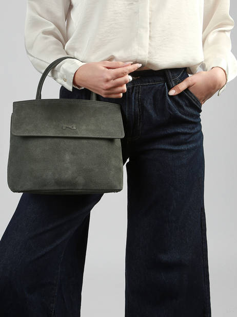 Cross Body Tas Clarita Suède Leder Nathan baume Groen nathan 18S ander zicht 1