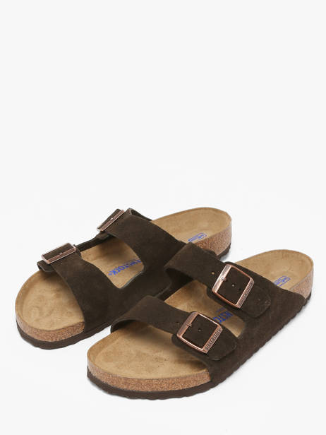 Slippers Arizona Uit Leder Birkenstock Bruin men 951311 ander zicht 1