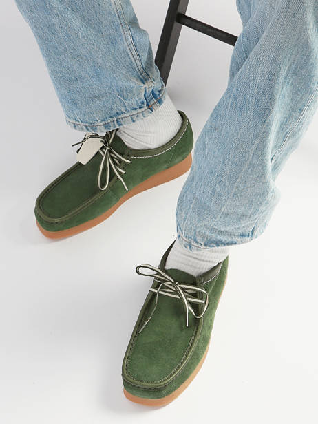 Derby Veterschoenen Uit Leder Clarks Groen men 26186170 ander zicht 1