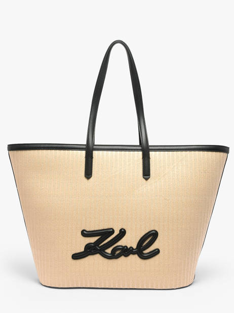 Schoudertas K Signature Polyurethaan Karl lagerfeld Beige k signature B2W30088