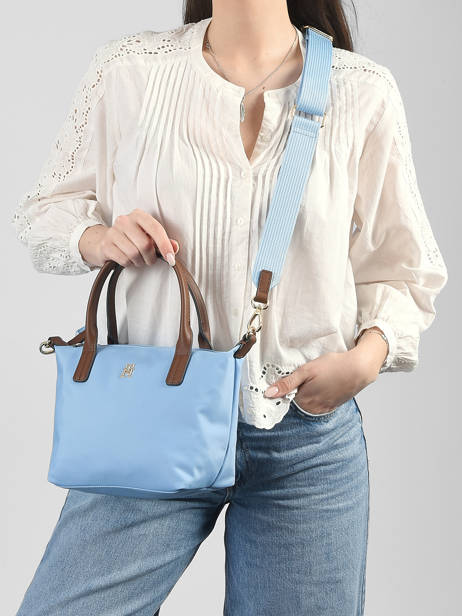 Cross Body Tas Popette Nylon Tommy hilfiger Blauw popette AW17709 ander zicht 1