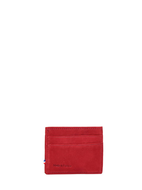 Kaarthouder 4 Vakjes Etincelle Nubuck Leder Etrier Rood etincelle nubuck EETN011 ander zicht 2