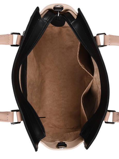 Handtas Lancaster Zwart smooth 3 ander zicht 4