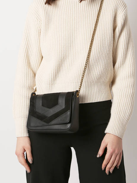 Cross Body Tas Vintage Leder Vintage Leder Nat et nin Zwart vintage CAPRI ander zicht 1