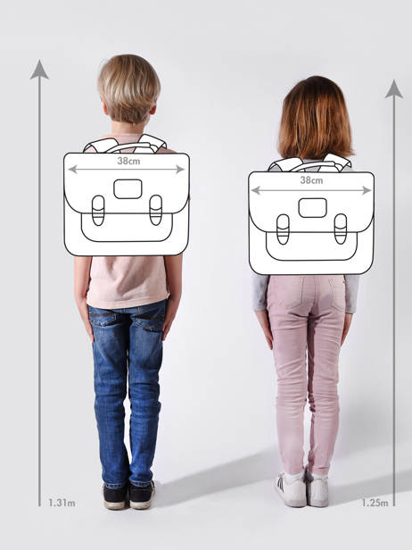 Boekentas 2 Compartimenten Caramel et cie Bruin fier GA ander zicht 1